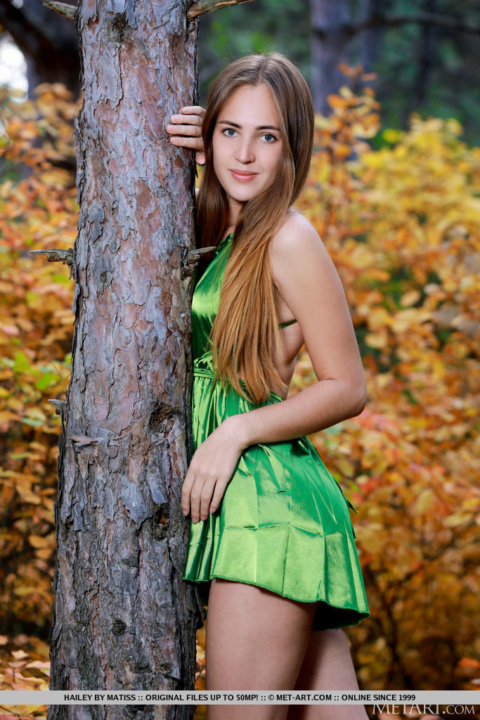 Hailey in Emerald in Fall photo 3 of 19
